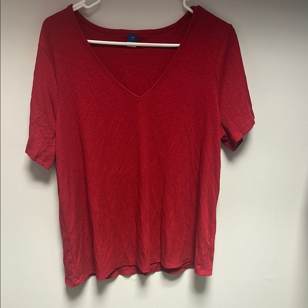 NWOT Red V-Neck Women's Top